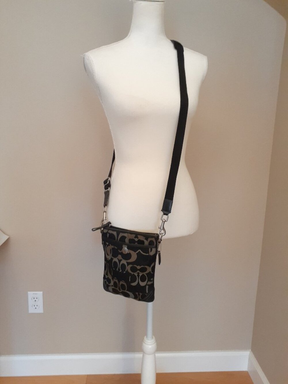 Coach Canvas Monogram Crossbody Purse - Picture 2 of 15